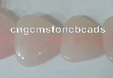 CFG539 15.5 inches 25*25mm carved triangle rose quartz beads