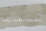 CFG545 15.5 inches 15*20mm carved brick white jade beads