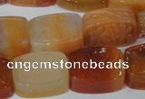 CFG549 15.5 inches 15*20mm carved brick red agate beads