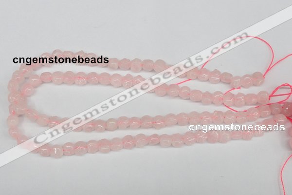 CFG58 15.5 inches 8*10mm carved pig-shaped rose quartz beads