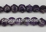 CFG59 15.5 inches 8*10mm carved pig-shaped amethyst gemstone beads