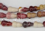 CFG61 15.5 inches 8*13mm carved calabash mookaite gemstone beads