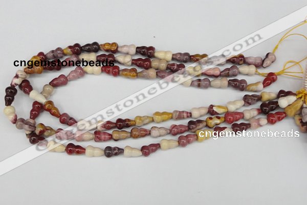 CFG61 15.5 inches 8*13mm carved calabash mookaite gemstone beads