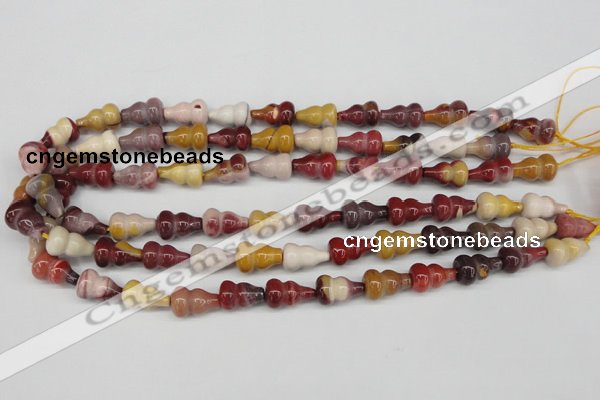 CFG62 15.5 inches 10*16mm carved calabash mookaite gemstone beads