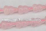 CFG64 15.5 inches 10*16mm carved calabash rose quartz beads