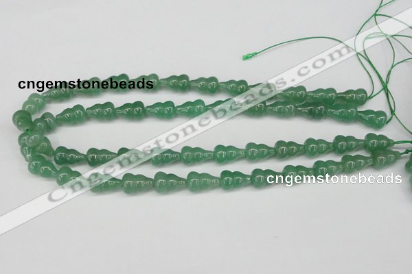 CFG66 15.5 inches 10*16mm carved calabash green aventurine beads