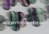 CFG661 15.5 inches 20mm carved flower fluorite gemstone beads