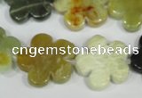 CFG664 15.5 inches 20mm carved flower flower jade beads