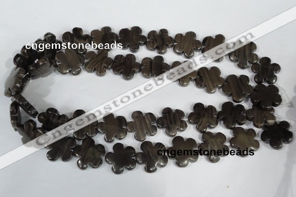 CFG682 15.5 inches 20mm carved flower grain stone beads