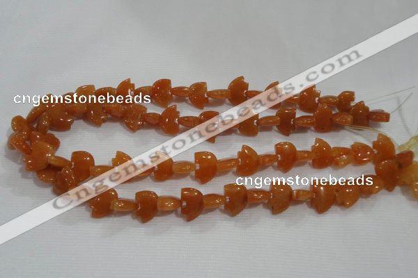 CFG771 15.5 inches 10*15mm carved animal red aventurine beads