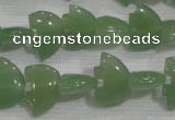 CFG772 15.5 inches 10*15mm carved animal green aventurine beads