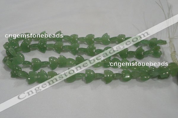 CFG772 15.5 inches 10*15mm carved animal green aventurine beads