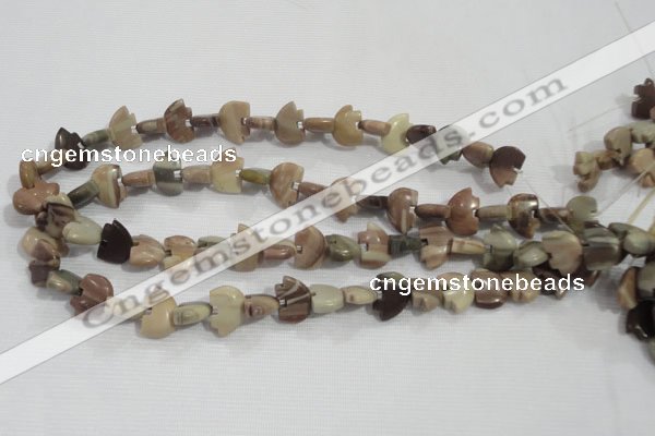 CFG780 15.5 inches 10*15mm carved animal jasper beads