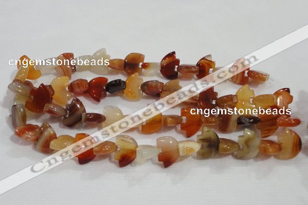 CFG790 12.5 inches 14*18mm carved animal red agate gemstone beads