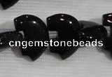 CFG791 12.5 inches 14*18mm carved animal black agate gemstone beads