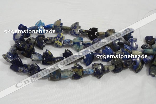 CFG792 12.5 inches 14*18mm carved animal lapis lazuli gemstone beads