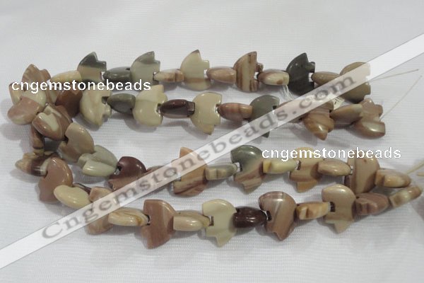 CFG796 12.5 inches 14*18mm carved animal jasper beads