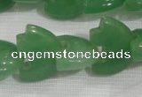 CFG798 12.5 inches 14*18mm carved animal green aventurine beads