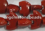 CFG805 12.5 inches 14*18mm carved animal red jasper beads