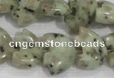 CFG809 12.5 inches 14*18mm carved animal sesame jasper beads