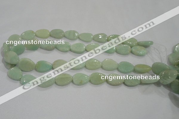 CFG815 12.5 inches 15*20mm carved leaf amazonite beads wholesale
