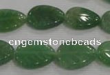 CFG818 12.5 inches 15*20mm carved leaf green aventurine beads wholesale