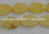 CFG820 12.5 inches 15*20mm carved leaf yellow jade beads wholesale