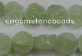 CFG886 15.5 inches 14mm carved flower New jade gemstone beads