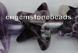 CFG911 15.5 inches 30*33mm faceted & carved star dogtooth amethyst beads