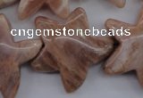 CFG928 15.5 inches 30*33mm carved star moonstone beads