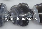 CFG947 15.5 inches 32*33mm carved flower grey botswana agate beads