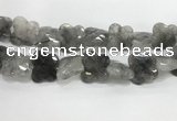 CFG975 15.5 inches 30*33mm carved butterfly cloudy quartz beads