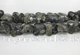 CFG976 15.5 inches 30*33mm carved butterfly grey opal beads