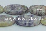 CFJ05 15.5 inches 15*30mm oval natural purple flower stone beads