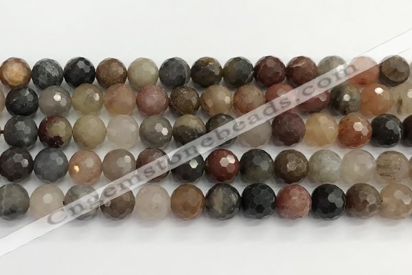 CFJ219 15.5 inches 10mm faceted round fancy jasper beads