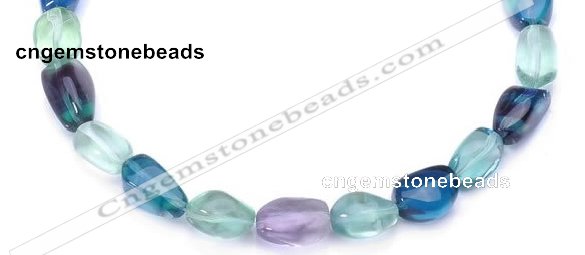 CFL09 AA grade 12*16mm irregular natural fluorite bead Wholesale