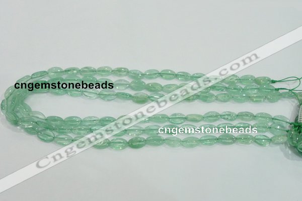 CFL101 15.5 inches 8*12mm oval natural green fluorite gemstone beads