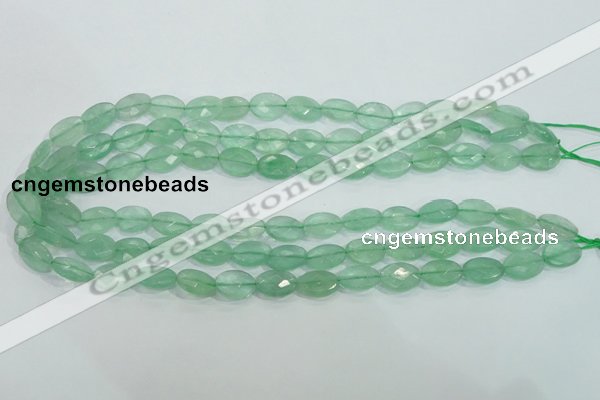 CFL103 15.5 inches 10*14mm faceted oval natural green fluorite beads