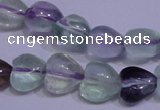 CFL1051 15 inches 8*8mm heart natural fluorite gemstone beads