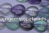 CFL1053 15 inches 12*12mm heart natural fluorite gemstone beads