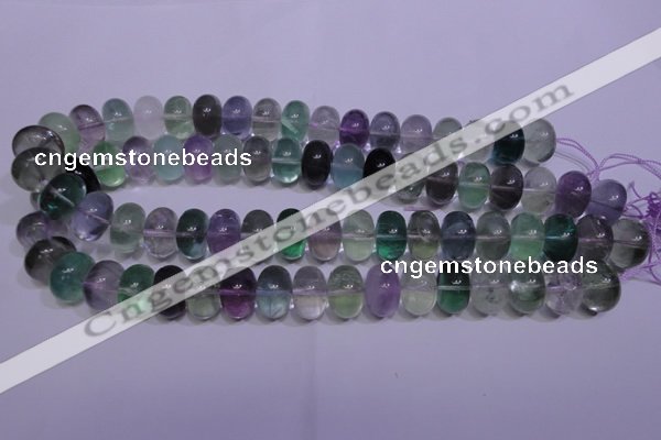 CFL1071 15 inches 10*16mm rondelle natural fluorite gemstone beads