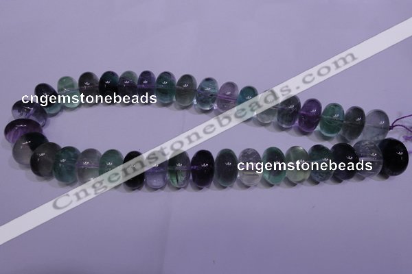 CFL1072 15 inches 10*18mm rondelle natural fluorite gemstone beads