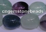 CFL1075 15 inches 18*22mm nuggets natural fluorite gemstone beads