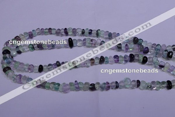 CFL1077 15 inches 5*8mm nuggets natural fluorite gemstone beads