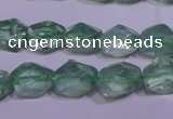 CFL1082 15 inches 9*12mm faceted nuggets green fluorite beads