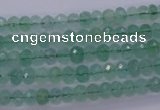 CFL110 15.5 inches 4*6mm faceted rondelle green fluorite beads