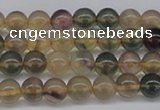 CFL1101 15.5 inches 6mm round yellow fluorite gemstone beads