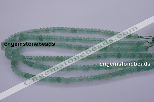 CFL111 15.5 inches 5*8mm faceted rondelle green fluorite beads