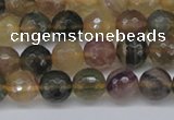 CFL1113 15.5 inches 10mm faceted round yellow fluorite gemstone beads