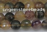 CFL1115 15.5 inches 14mm faceted round yellow fluorite gemstone beads